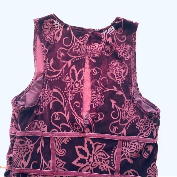 Free people floral velvet burnout mini dress - Picture 5 of 7